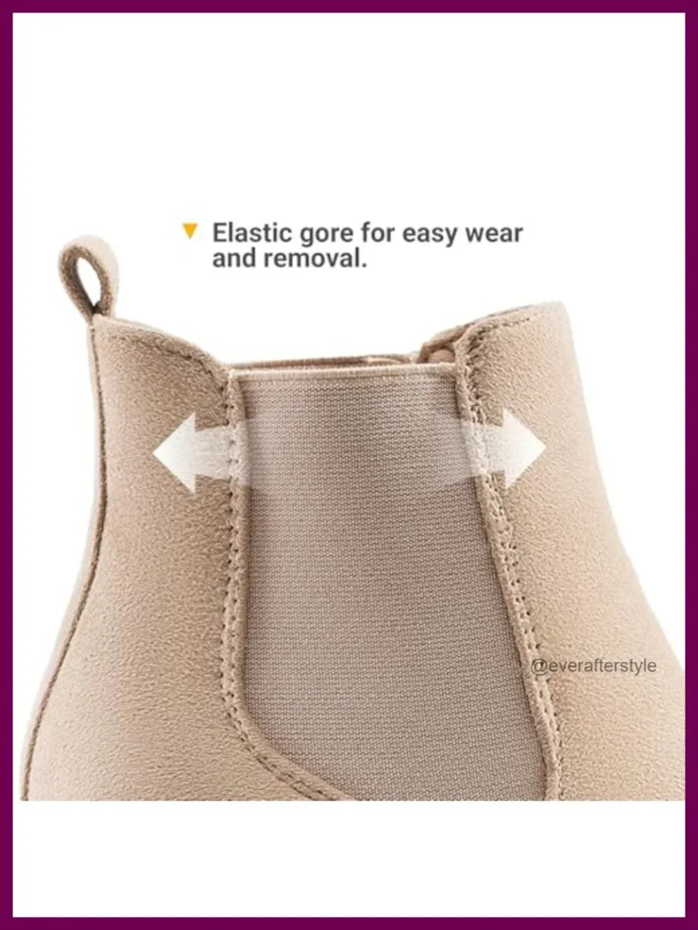 High Chunky Heel Chelsea Ankle Boots Slip On Elastic Heeled Booties Shoes